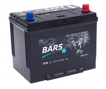Аккумулятор BARS Asia 75Ач обратная полярность BARS 6ст75(0) 85d26l