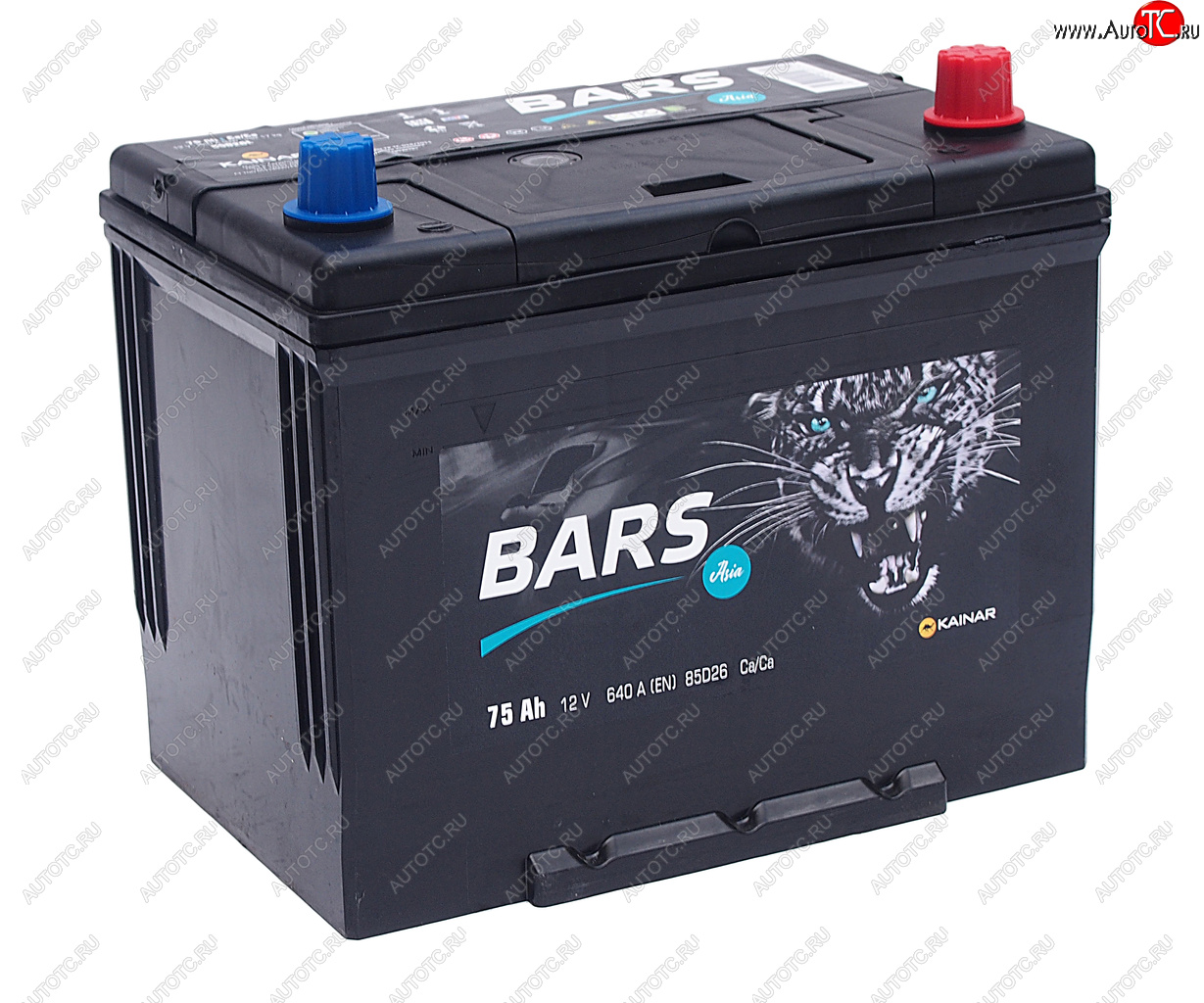 8 999 р. Аккумулятор BARS Asia 75Ач обратная полярность BARS 6ст75(0) 85d26l  с доставкой в г. Воронеж