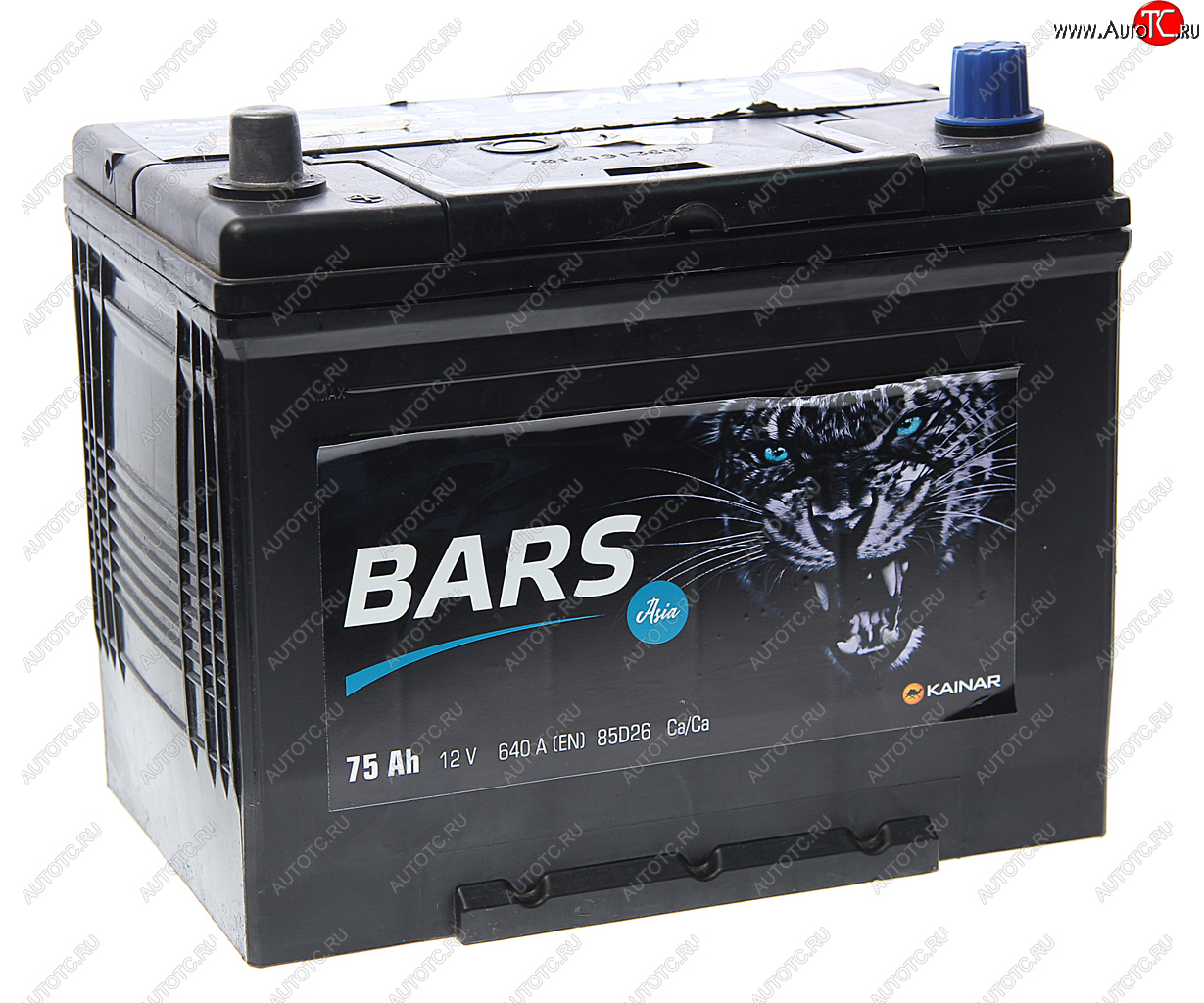 8 899 р. Аккумулятор BARS Asia 75Ач BARS 6ст75(1) 85d26r  с доставкой в г. Воронеж