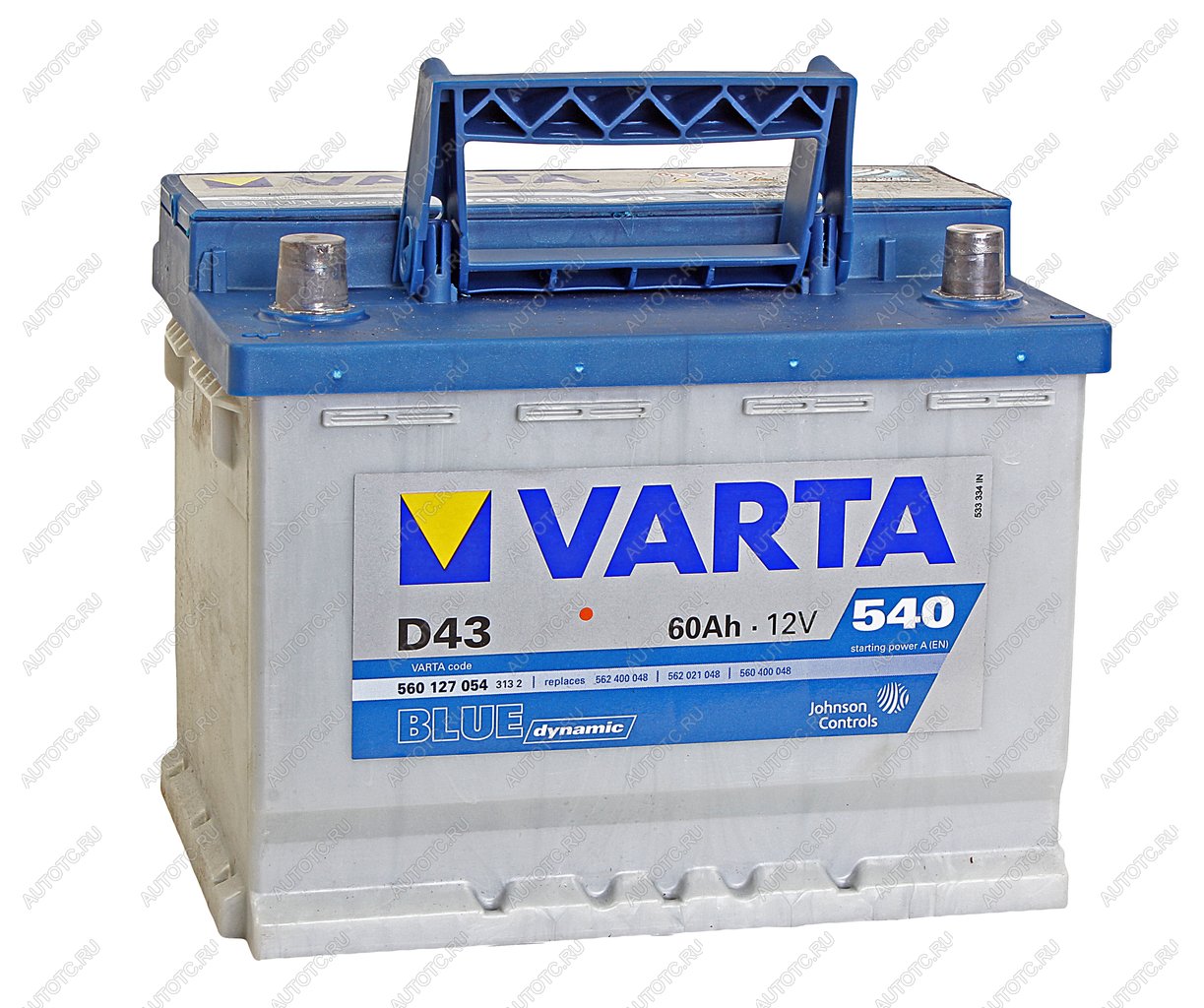 11 649 р. Аккумулятор VARTA Blue Dynamic 60А/ч VARTA 6ст60(1) d43 VARTA 6ст60(1) d43  с доставкой в г. Воронеж