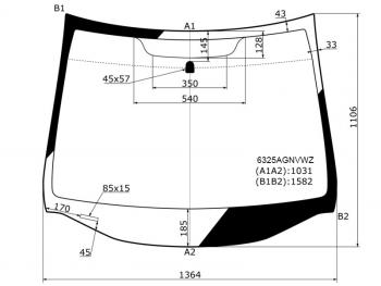 Стекло лобовое (Молдинг) Opel Meriva 10-18 FUYAO 6325AGNVWZ