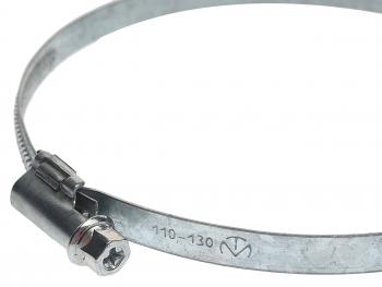 49 р. Хомут ленточный 110-130мм (9мм) червячный оцинкованная сталь KIT++ KIT++ 301  с доставкой в г. Воронеж. Увеличить фотографию 2