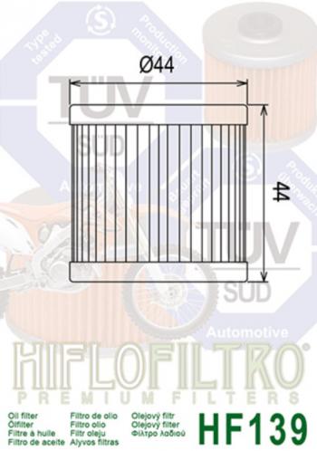 449 р. Фильтр масляный мото SUZUKI HIFLO FILTRO HIFLO FILTRO hf139  с доставкой в г. Воронеж. Увеличить фотографию 2