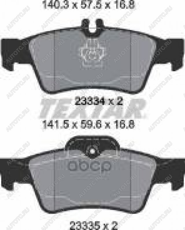 3 499 р. Колодки тормозные задние (4шт.) TEXTAR Mercedes-Benz E-Class W212 рестайлинг седан (2013-2017)  с доставкой в г. Воронеж