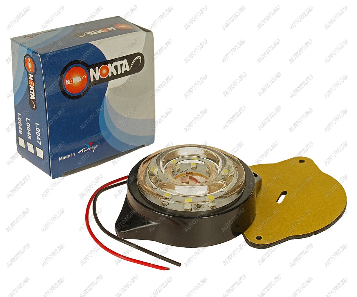 319 р. Фонарь габаритный LED 24V, круглый белый (d=55мм 10-светодиодов,солнышко) NOKTA NOKTA l0047white NOKTA l0047white  с доставкой в г. Воронеж