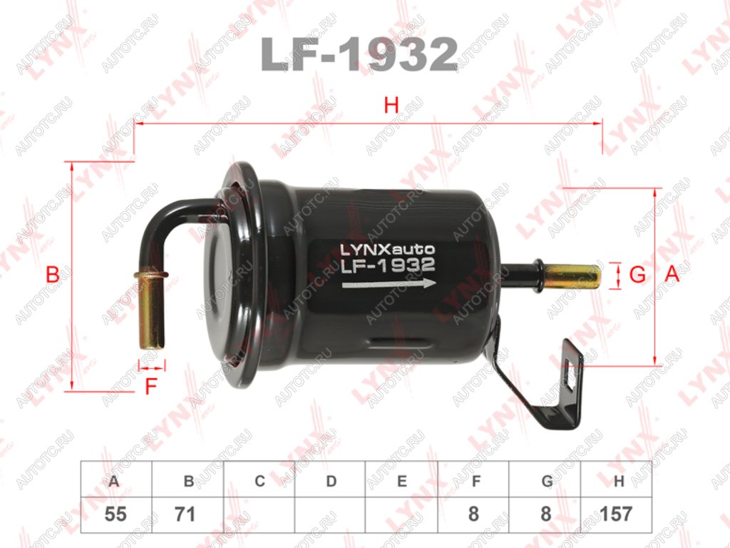 1 429 р. Фильтр топливный TOYOTA Land Cruiser Prado LYNX LYNX lf1932  с доставкой в г. Воронеж