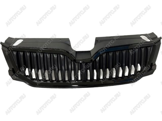 2 899 р. Решетка радиатора (пр-во Китай) BODYPARTS  Skoda Octavia  A7 (2012-2017) дорестайлинг лифтбэк, дорестайлинг универсал (молдинг черный)  с доставкой в г. Воронеж