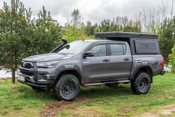 271 309 р. Кунг алюминиевый с интегрированной палаткой PINGWEI для Toyota Hilux 2015+  c-0001-1  с доставкой в г. Воронеж. Увеличить фотографию 4