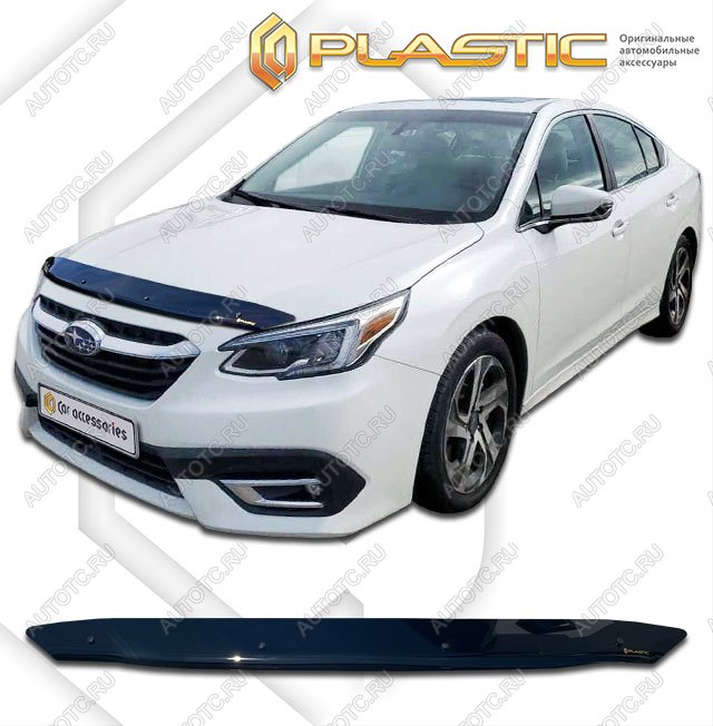 1 839 р. Дефлектор капота CA-Plastic  Subaru Legacy  BN/B15 (2017-2025) рестайлинг седан (Classic черный)  с доставкой в г. Воронеж