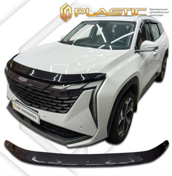 2 379 р. Дефлектор капота (рынок РФ) CA-Plastic exclusive Geely Atlas FX11 (2023-2025) (серия Classic черный, Без надписи )  с доставкой в г. Воронеж. Увеличить фотографию 2