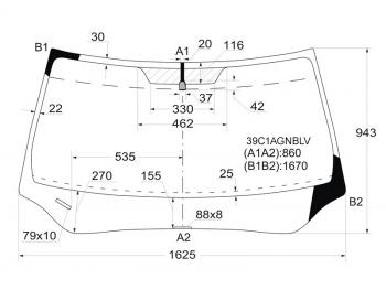 Стекло лобовое Honda Pilot 08-15 FUYAO 39C1AGNBLV