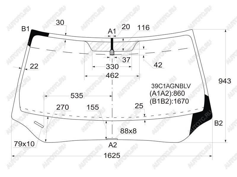6 499 р. Стекло лобовое Honda Pilot 08-15 FUYAO 39C1AGNBLV  с доставкой в г. Воронеж