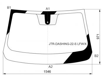 Стекло лобовое (Датчик дождя) Jetour Dashing 22- XYG JTR-DASHING-22-S LFW/X