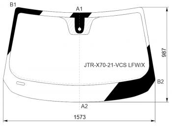 Стекло лобовое (Датчик дождя) Jetour X70 Plus 20- XYG JTR-X70-21-VCS LFW/X