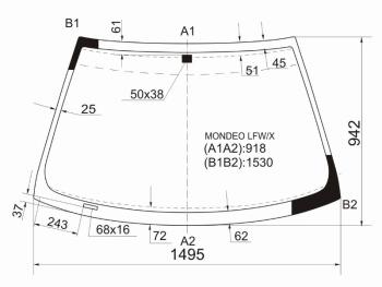 Стекло лобовое Ford Mondeo 92-00  Contour 93-00 XYG MONDEO LFW/X