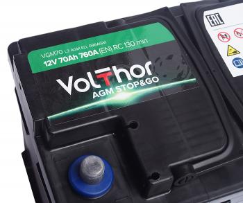 20 549 р. Аккумулятор VOLTHOR AGM 70Ач обратная полярность VOLTHOR 6ст70(0)  с доставкой в г. Воронеж. Увеличить фотографию 4