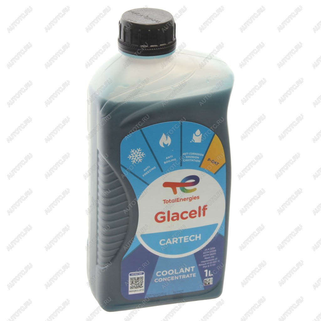 989 р. Антифриз сине-зеленый 1л Glacelf Cartech TOTAL TOTAL 229956  с доставкой в г. Воронеж