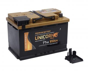 11 849 р. Аккумулятор UNICORN Gold 77Ач обратная полярность UNICORN 6ст77(0)  с доставкой в г. Воронеж. Увеличить фотографию 2
