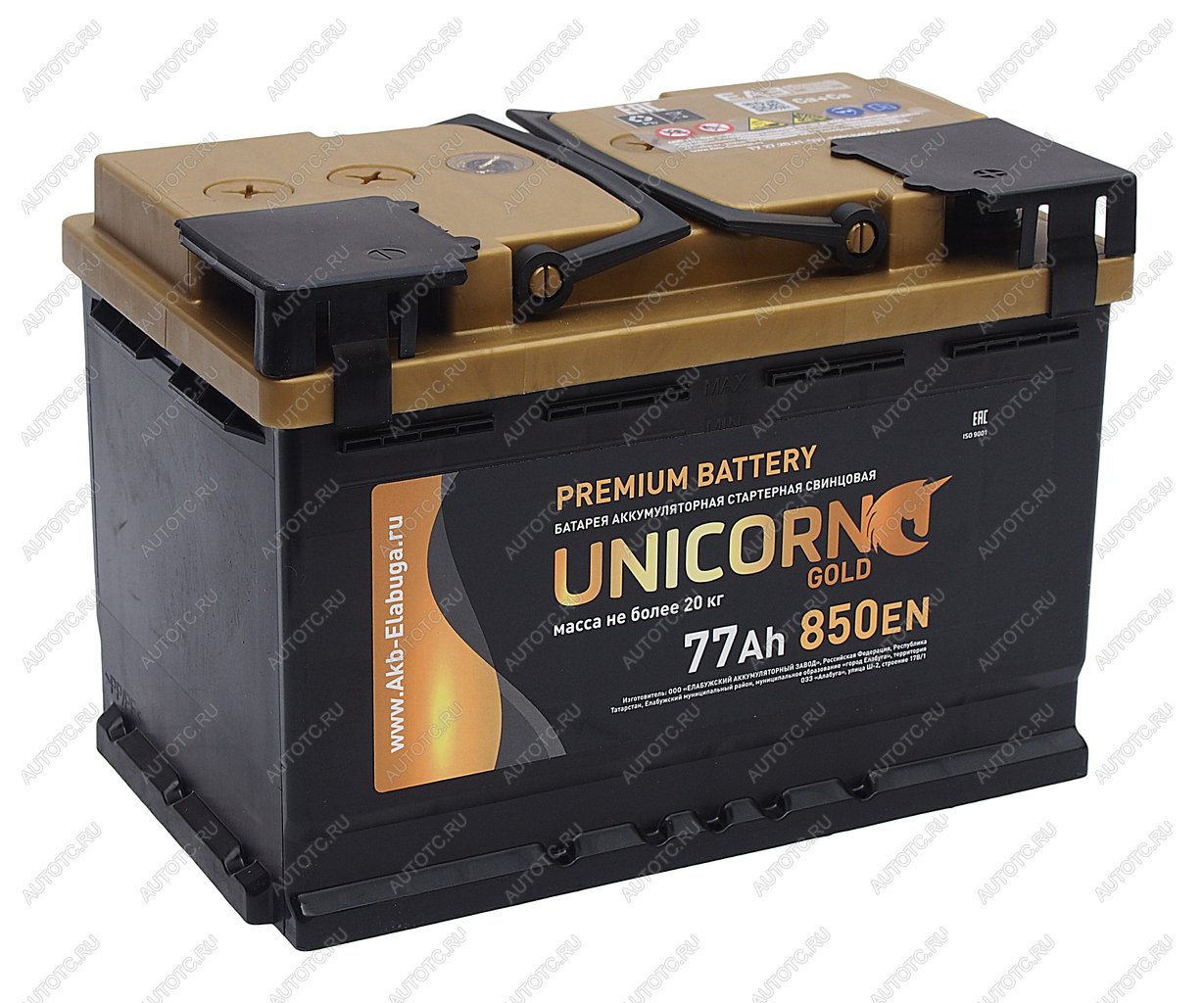 11 849 р. Аккумулятор UNICORN Gold 77Ач обратная полярность UNICORN 6ст77(0)  с доставкой в г. Воронеж