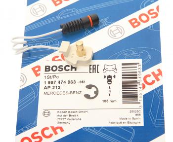 149 р. Датчик износа тормозных колодок MERCEDES ML (W163) передний BOSCH BOSCH 1987474963  с доставкой в г. Воронеж. Увеличить фотографию 2