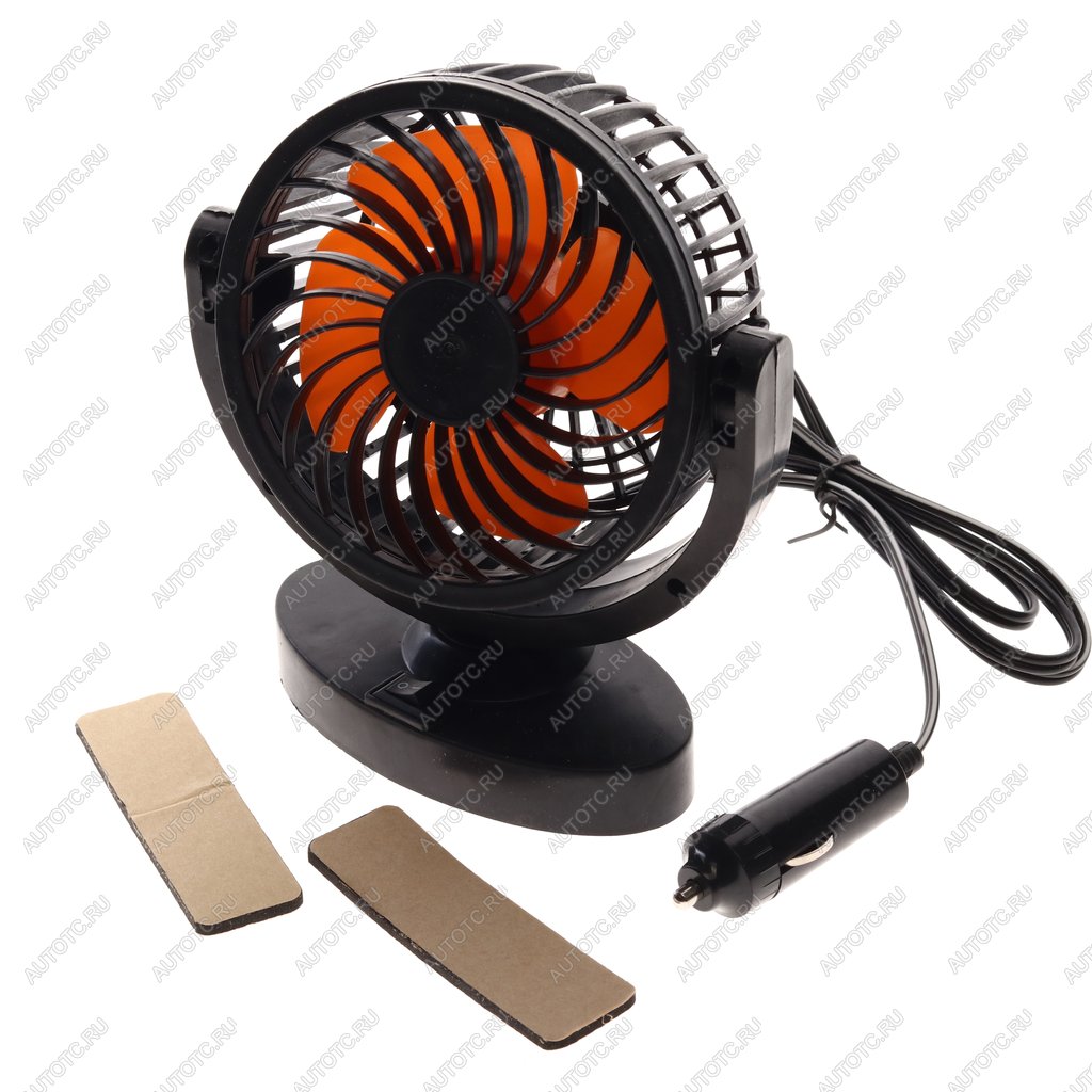 559 р. Вентилятор в салон 12V на платфоре черно-оранжевый ROWGO ROWGO rg-1228  с доставкой в г. Воронеж