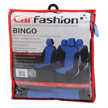 2 599 р. Авточехлы (майка) полиэстер черно-синие (7 предм.) Bingo CARFASHION CARFASHION 22010  с доставкой в г. Воронеж. Увеличить фотографию 5