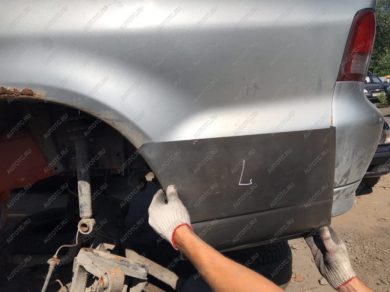 4 499 р. Mitsubishi Galant 8 ремонтные задние карманы  Пороги-Авто krddv-01  с доставкой в г. Воронеж