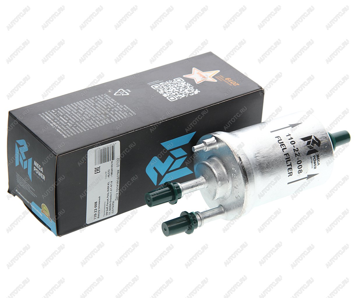 729 р. Фильтр топливный VW Golf,Passat,Polo AUDI A3,TT SKODA Octavia (1.21.41.62.0 TSIFSI) MEGAPOWER MEGAPOWER 110-22-008  с доставкой в г. Воронеж