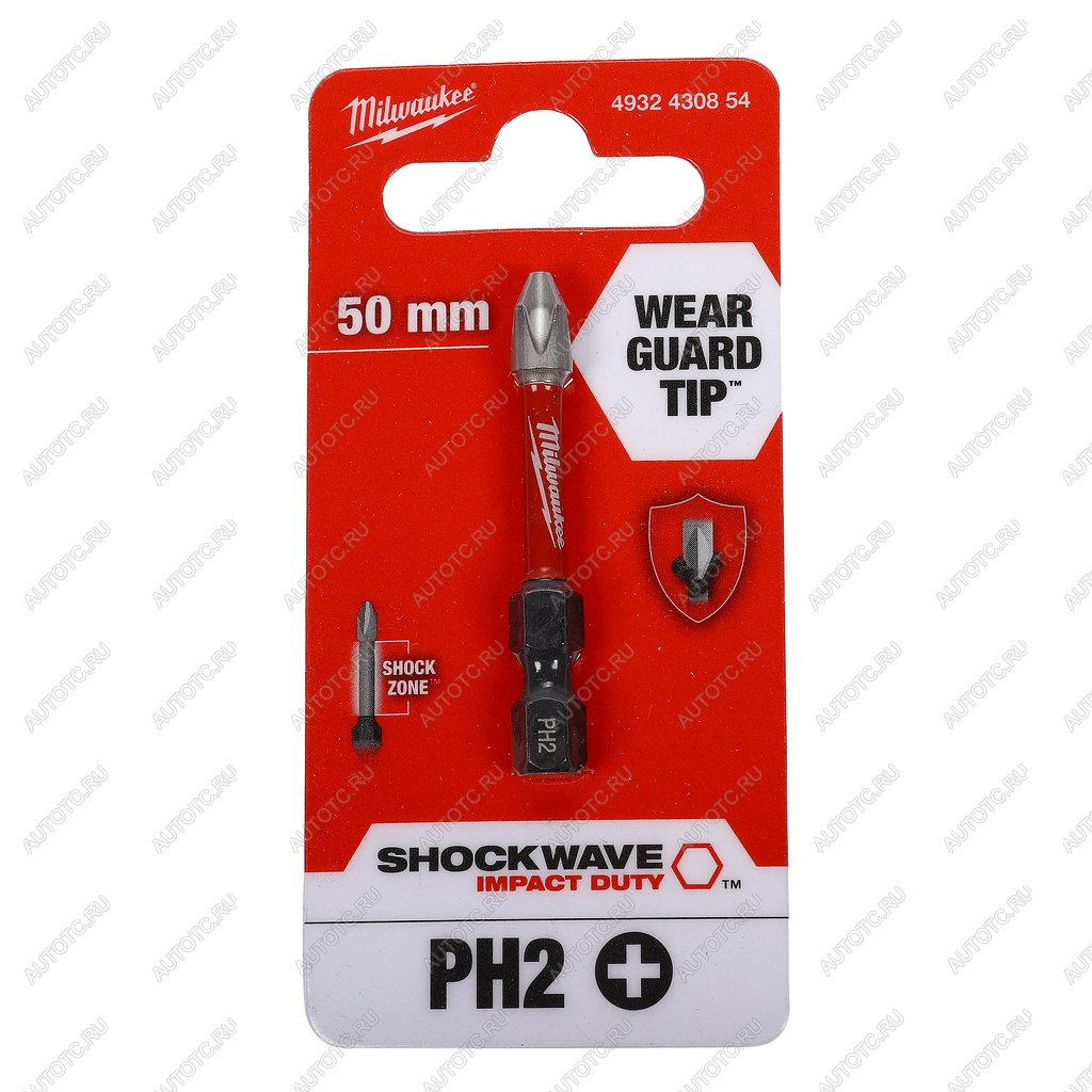 181 р. Бита 14 PH2х50мм ударная MILWAUKEE MILWAUKEE 4932430854  с доставкой в г. Воронеж