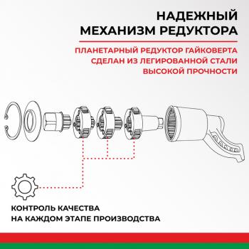 5 549 р. Гайковерт механический (УКМ) (головка S=32331х3.8, 1х56 3000Нм) 2-х скоростной с удлинителем БЕЛАК БЕЛАК бак.00118  с доставкой в г. Воронеж. Увеличить фотографию 10
