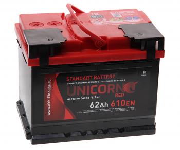 Аккумулятор UNICORN Red 62Ач UNICORN 6ст62(1)