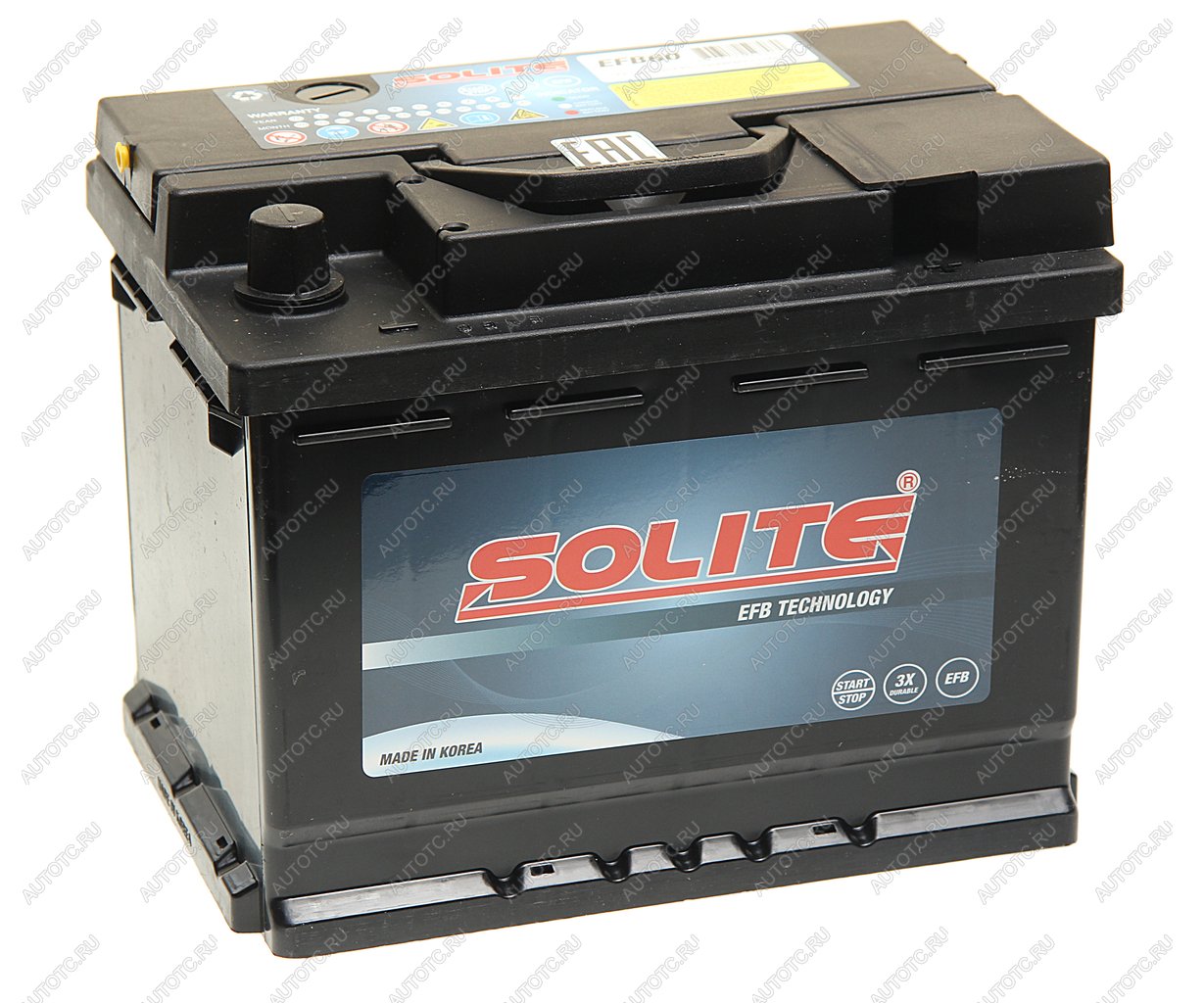15 399 р. Аккумулятор SOLITE EFB 60Ач обратная полярность SOLITE 6ст60(0)  с доставкой в г. Воронеж
