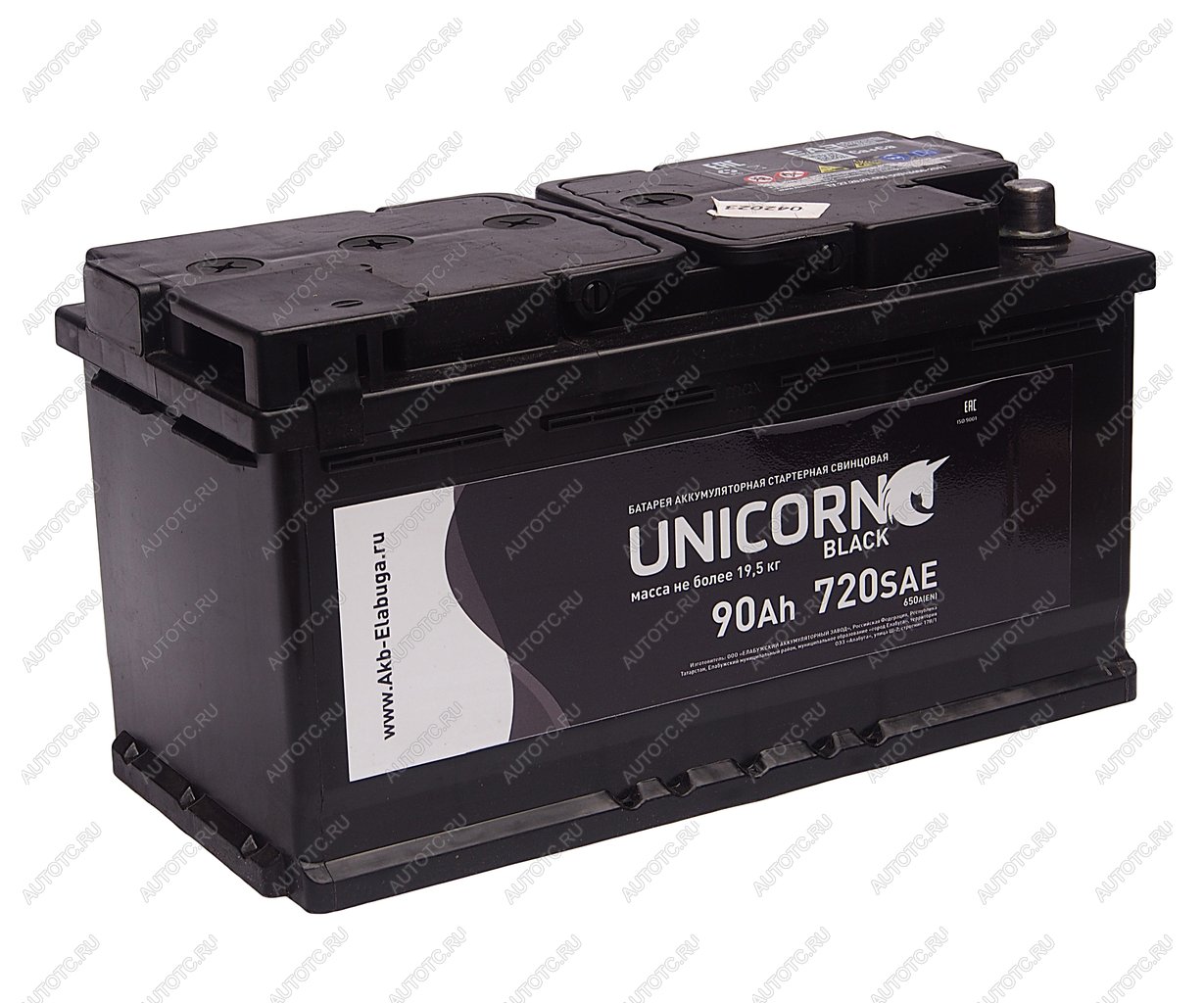 6 999 р. Аккумулятор UNICORN Black 90Ач обратная полярность UNICORN 6ст90(0)  с доставкой в г. Воронеж