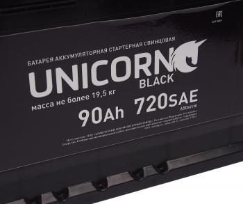 6 999 р. Аккумулятор UNICORN Black 90Ач обратная полярность UNICORN 6ст90(0)  с доставкой в г. Воронеж. Увеличить фотографию 4