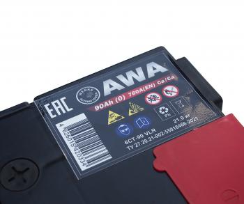 10 449 р. Аккумулятор AWA 90Ач AWA 6ст90(1)  с доставкой в г. Воронеж. Увеличить фотографию 4