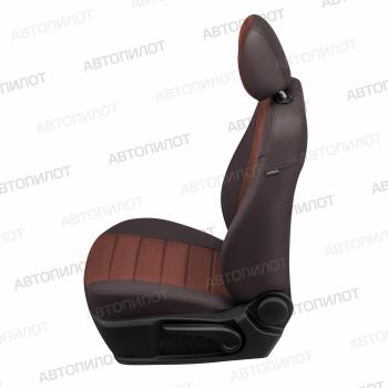 13 849 р. Чехлы на сиденья Алькантара (сплошное экокожа) Автопилот  Changan Alsvin (2018-2025) (шоколад)  с доставкой в г. Воронеж. Увеличить фотографию 2
