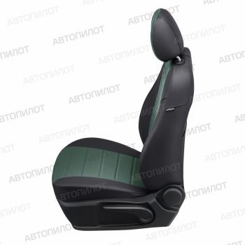 13 849 р. Чехлы на сиденья Экокожа (экокожа) Автопилот  Chery Tiggo 7 - Tiggo 7 Pro Max  T1E (черный/зеленый)  с доставкой в г. Воронеж. Увеличить фотографию 4