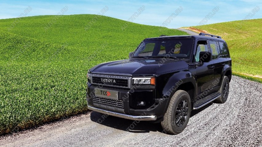 29 999 р. Защита передняя (овальная 75х42 мм) ТСС Тюнинг  Toyota Land Cruiser Prado  J250 (2023-2025)  с доставкой в г. Воронеж