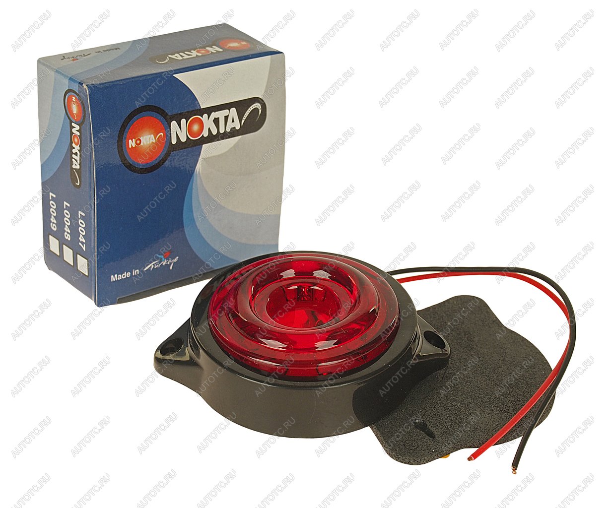 221 р. Фонарь габаритный LED 24V, круглый красный (d=55мм 10-светодиодов) NOKTA NOKTA l0049red  с доставкой в г. Воронеж
