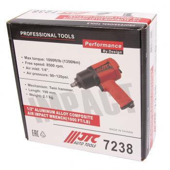 18 549 р. Гайковерт пневматический 12 1356Нм 8500обмин. 90-120PSI JTC JTC TOOLS CO., LTD jtc-7238  с доставкой в г. Воронеж. Увеличить фотографию 7