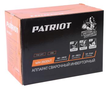 14 449 р. Аппарат сварочный 10.7кВт 20-230А d=1.6-6.0 140-240В инвертор PATRIOT PATRIOT wm260dvt   с доставкой в г. Воронеж. Увеличить фотографию 5