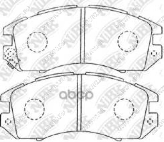 1 899 р. Колодки тормозные задние (4шт.) NIBK Subaru Impreza GC седан (1992-2000)  с доставкой в г. Воронеж