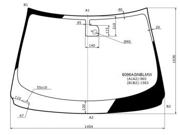 Стекло лобовое (Датчик дождя) Nissan Teana 14-20 FUYAO 6096AGNBLMW