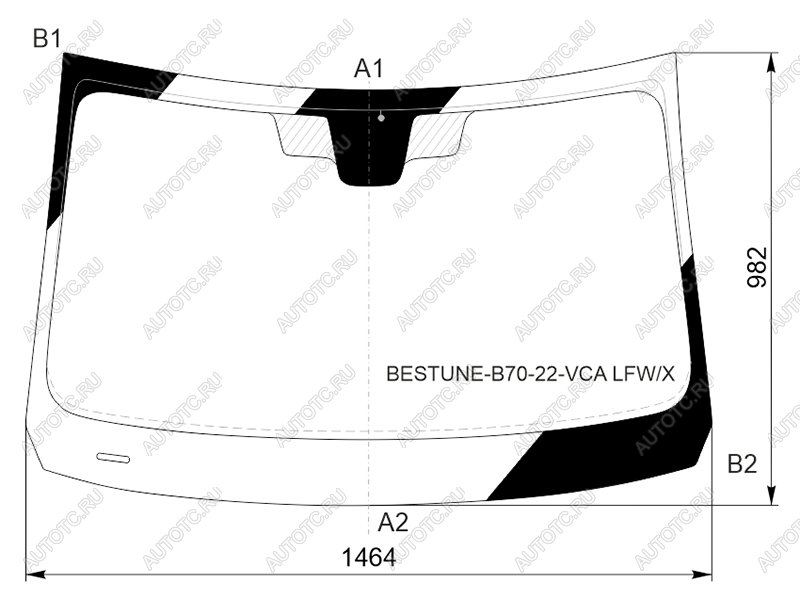 11 299 р. Стекло лобовое (Антенна) XYG FAW Bestune B70 лифтбэк (2020-2025)  с доставкой в г. Воронеж