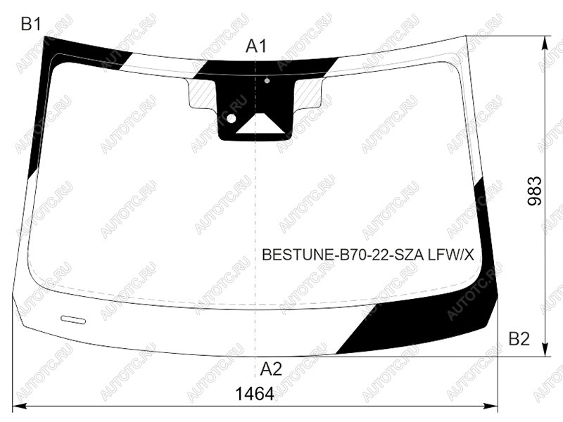 11 999 р. Стекло лобовое (Антенна Камера Датчик дождя) FAW Bestune B70 20- XYG BESTUNE-B70-22-SZA LFW/X  с доставкой в г. Воронеж