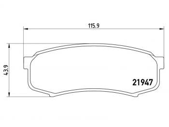 Колодки тормозные задние BAIKOR Toyota Land Cruiser Prado J150 3-ий рестайлинг (2020-2025)