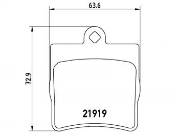 3 299 р. Колодки тормозные задние BAIKOR  Mercedes-Benz C-Class  W203 (2000-2008) дорестайлинг седан, рестайлинг седан  с доставкой в г. Воронеж. Увеличить фотографию 1