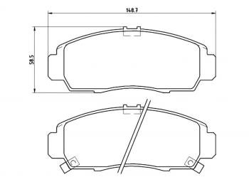 4 099 р. Колодки тормозные перед BREMBO Honda Accord 8 CU седан дорестайлинг (2008-2011)  с доставкой в г. Воронеж. Увеличить фотографию 1