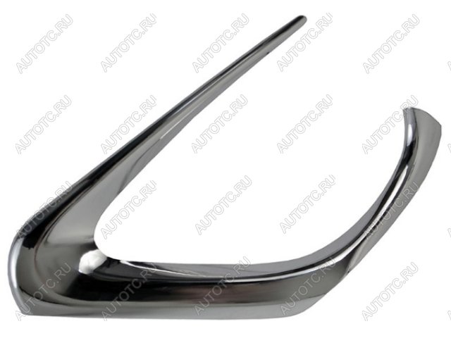 779 р. Левая оправа ПТФ SAT Toyota Camry XV55 1-ый рестайлинг (2014-2017) (хром)  с доставкой в г. Воронеж