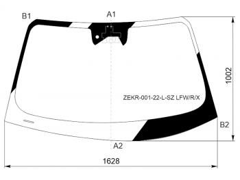 Стекло лобовое (Камера Датчик дождя) Zeekr 001 21- XYG ZEKR-001-22-L-SZ LFW/R/X